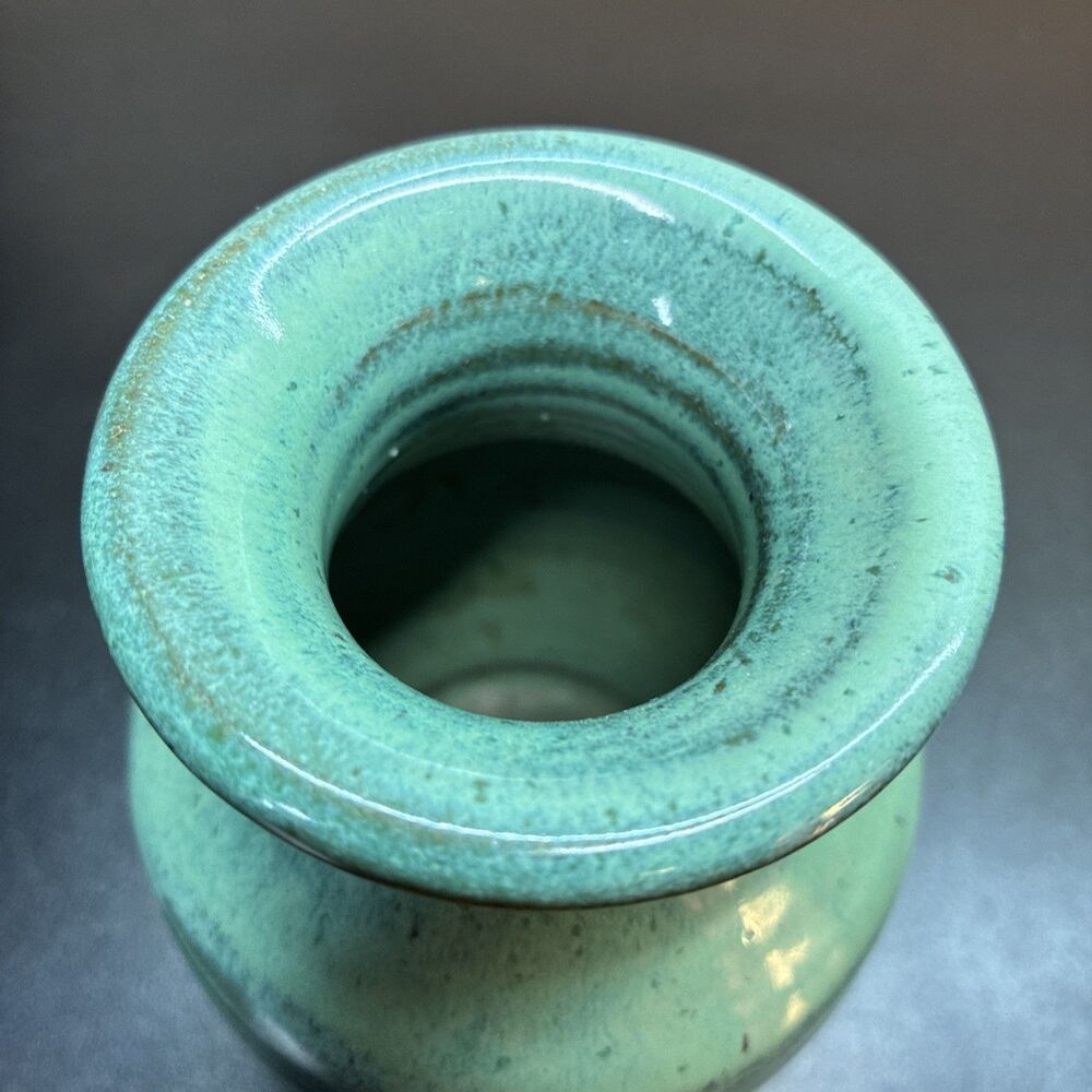 Studio Art Pottery Vase Signed Teal Blue Green Wagoner BCV 97 - Picture 2 of 6